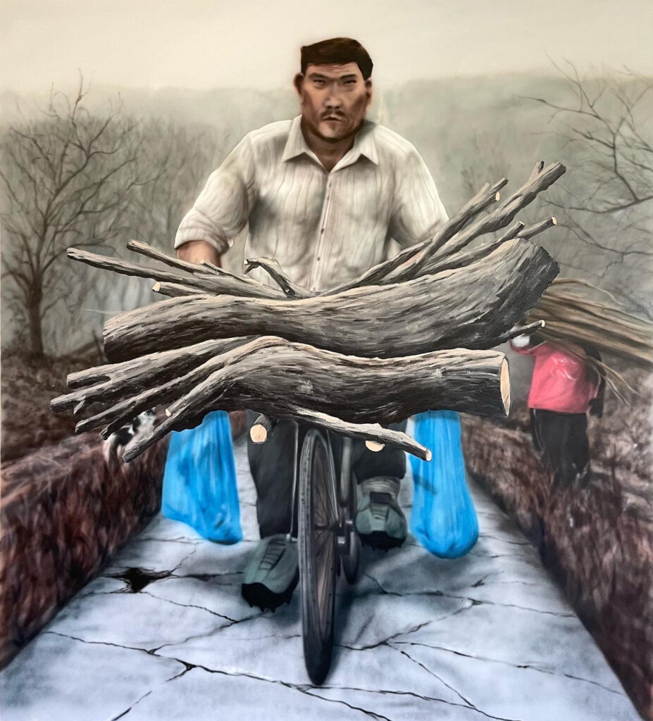 Martin Kačmarek, On the Way Home, 2022

Acrylic and oil on canvas, 200x180cm.