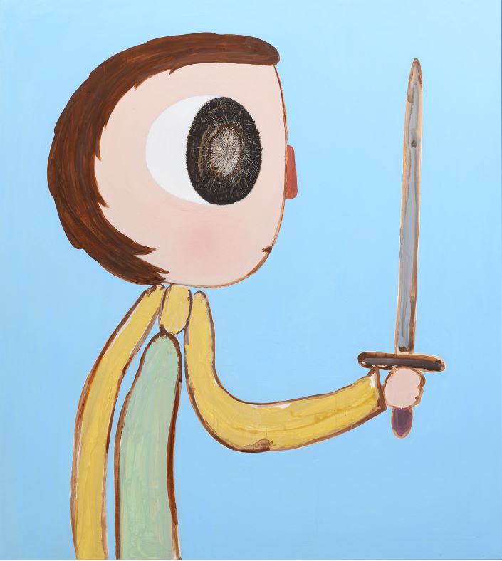 FELIX TREADWELL, WEEKEND WARRIOR, 2022, Acrylic on Canvas, 74.8 × 66.9 in. (190 × 170 cm)
